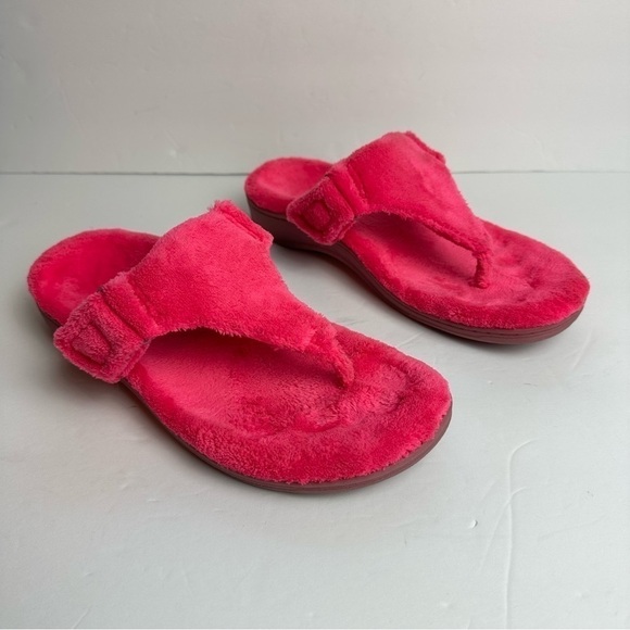 Vionic Forever Slide Women's size 9 Orthotic Sandals or EU 40 Fuzzy Hot Pink - Picture 10 of 10